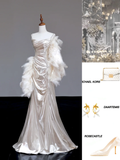 Gorgeous Mermaid Spaghetti Straps Sequin Long Prom Dresses Graduation Dresses HZ1214