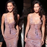 Classy Mermaid Spaghetti Straps Floral Chiffon Prom Dresses Summer Wedding Guest Dresses Wedding Guest Outfits HZ1214