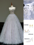 Gorgeous Ball Gown Sweetheart Tulle Long Prom Dress Party Dress Graduation Dresses HZ1214