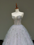 Gorgeous Ball Gown Sweetheart Tulle Long Prom Dress Party Dress Graduation Dresses HZ1214