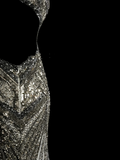 Elegant Glamour Mermaid V Neck Sequin Gray Backless Long Prom Dresses Party Dress Evening Dress HZ1214
