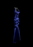 Elegant Glamour Mermaid Halter Royal Blue Satin Long Prom Dresses Party Dress Evening Dress HZ1214
