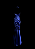 Elegant Glamour Mermaid Halter Royal Blue Satin Long Prom Dresses Party Dress Evening Dress HZ1214