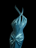 Elegant Glamour Mermaid Halter Blue Satin Long Prom Dresses Party Dress Evening Dress HZ1214