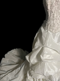 Pretty Wedding Dress Ball Gown Halter Ivory Satin Wedding Dresses Bridal Gowns HZ1214