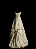 Pretty Wedding Dress Ball Gown Strapless Ivory Satin Vintage Wedding Dresses Bridal Gowns HZ1214