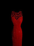 Vintage Mermaid Scoop Red Sequin Long Prom Dresses Evening Gowns Evening Dress HZ1214