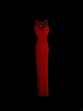 Vintage Mermaid Scoop Red Sequin Long Prom Dresses Evening Gowns Evening Dress HZ1214