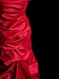 Vintage Mermaid Sweetheart Red Satin Long Prom Dresses Ruffles Evening Gowns Evening Dress HZ1214