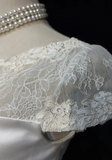 Niulatu Wedding Dress Sheath Scoop Neck Short Sleeves Summer Lace Wedding Dresses Bride Dress Bridal Gowns HZ1214