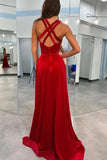 Niulatu A-line V-neck Rhinestone Straps Prom Dresses With HZ1007