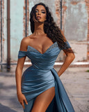 Niulatu Satin Long Prom Dress with HZ1007