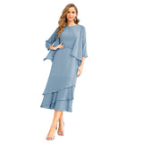 Niulatu Chiffon Spring Mother of The Bride Dresses A-Line Plus Size for Women Formal Prom HZ1007