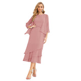 Niulatu Chiffon Spring Mother of The Bride Dresses A-Line Plus Size for Women Formal Prom HZ1007