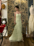 Niulatu Light Green Sweetheart Neck Layered Tulle Prom Dress 22th Birthday Dress HZ0113