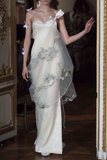Niulatu Tulle Appliques Long Prom Dress Evening Dress HZ1007