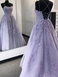 Niulatu tulle lace long prom dress formal dress HZ0113