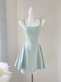 Sweet and niche summer temperament high waist design dress HZ1214