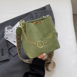 Niulatu single shoulder bucket bag wide band messenger bag HZ1108