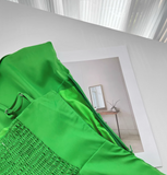 Niulatu Satin Swing Neck Suspender Dress Birthday Dress HZ1108