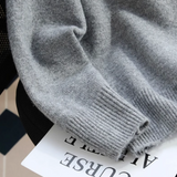 Niulatu color crew neck knitted cardigan HZ1108