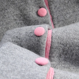 Niulatu color crew neck knitted cardigan HZ1108