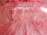 Niulatu A-line tulle lace short prom dress, pink homecoming dress HZ1108