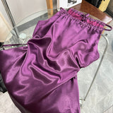 Niulatu style waist-baring halter neck pleated dress HZ1108