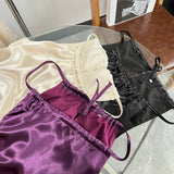 Niulatu style waist-baring halter neck pleated dress HZ1108