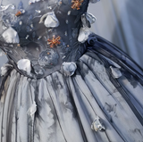 Niulatu A-line sweetheart neck tulle short prom dress, black homecoming dress birthday dress HZ1108