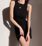 Niulatu Color Slim Fit Suspender Sleeveless Dress HZ1108