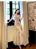 Niulatu strapless mermaid dress, party dress HZ1108