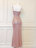 Niulatu lam¨¦ pink shimmery side slit dress birthday dress HZ1108