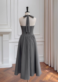 Niulatu halter neck A-line dress HZ1108