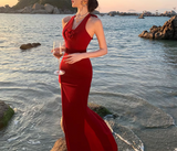 Niulatu Retro V-neck Halter Dress HZ1108