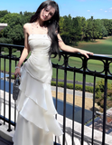 Niulatu Birthday Party Dresses Under $160??White Ruffled Layered Fairytale Graduation Prom Dresses HZ1026