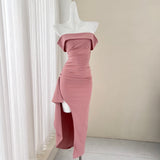 Niulatu strapless slim dress party dress HZ1108