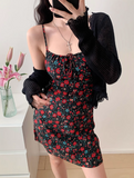 Niulatu floral suspender dress holiday style dress HZ1108