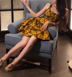 Niulatu 3D Flower Sling Dress HZ1108