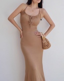 Niulatu Fit Halter Long Dress HZ1108