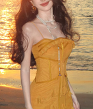 Niulatu Mermaid Spaghetti Strap 3D Flower Long Prom Dress HZ1108