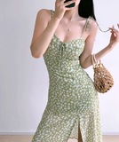 Niulatu print suspender dress HZ1108