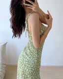 Niulatu print suspender dress HZ1108