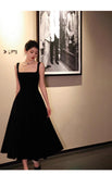 Niulatu Retro Burgundy A-Line Square Neck Velvet Dress for Birthday&Graduation HZ1108