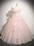 Niulatu A-Line Off Shoulder Tulle Long Prom Dress, Lovely Evening Sweet 16 Dress HZ1108