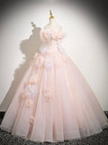 Niulatu A-Line Off Shoulder Tulle Long Prom Dress, Lovely Evening Sweet 16 Dress HZ1108