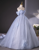Niulatu Sweetheart Neck Tulle Long Prom Dress, Sweet Formal Dress HZ1108