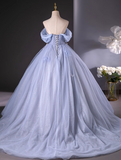 Niulatu Sweetheart Neck Tulle Long Prom Dress, Sweet Formal Dress HZ1108
