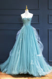 Niulatu Sweetheart neck Lace Tulle Long Formal Dress, Green Evening Dress HZ1108