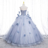 Niulatu Off Shoulder Tulle Long Prom Dress, Sweet Long Formal Dress HZ1108